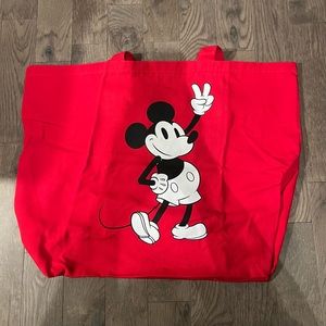 Red Mickey Mousse Tote Bag